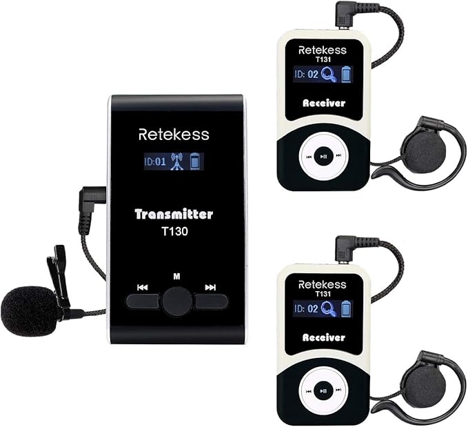 Retekess T130 Wireless Audio Tour Guide System, Translation Headphones by Retekess