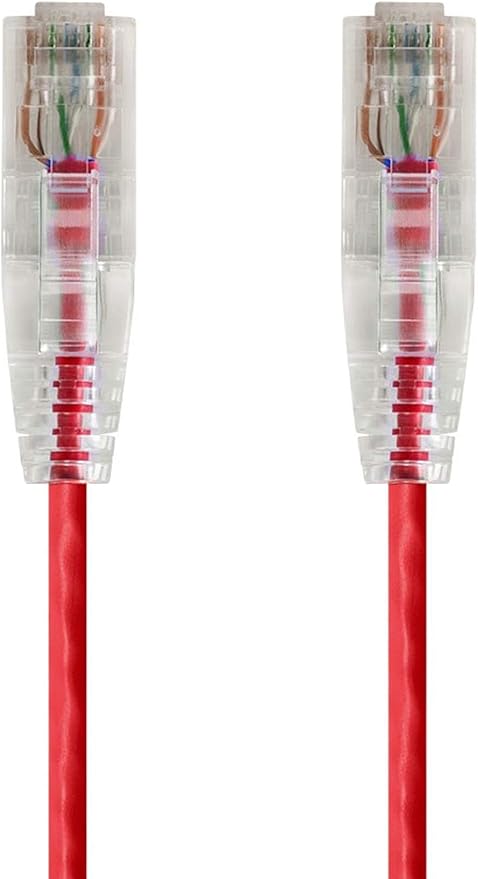 Monoprice Cat6 14ft Red Component Level Patch Cable UTP 28AWG 550MHz Pure Bare by Monoprice