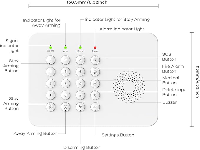 YBJ Alarm System for Home Security, DIY Wireless Home Alarm System - Image 7