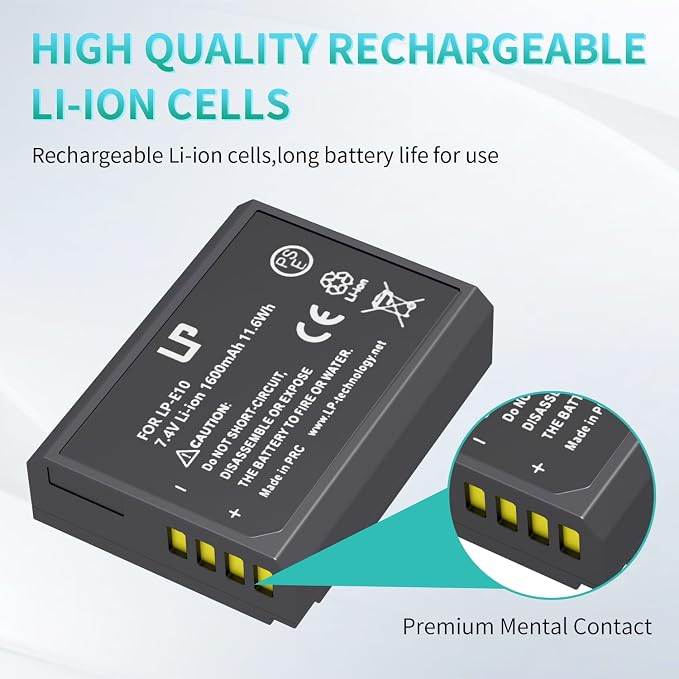 LP LP-E10 Replacement Battery, Kiss X50, X90 Cameras - Image 6