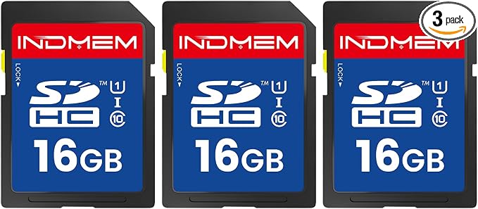 16GB SD Card, C10 SDHC UHS-I Memory Cards U1 Class 10 High-Speed Full 4K HD by elecacc