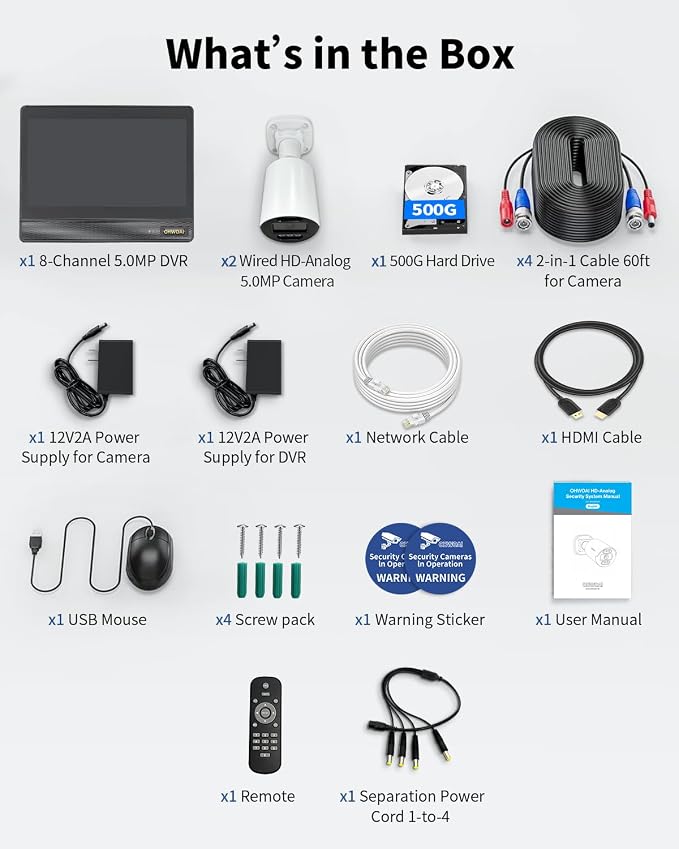 《All-in-One DVR & 80FT Night Vision》Outdoor Wired Security Camera System - Image 6