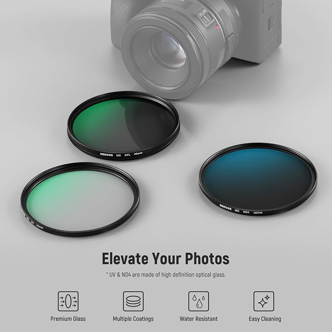 NEEWER 46mm UV/CPL/ND Lens Filter Kit - Image 2