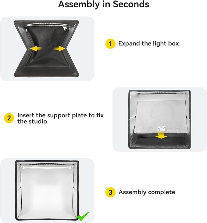 Photo Studio Light Box Photography, 6 Color Backdrops & 1 Diffuser - Image 6