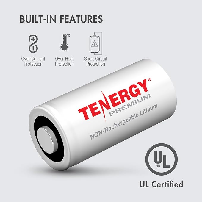 Tenergy Premium 12 Pack NonRechargeable CR123A 3V Lithium Battery, 1600mAh - Image 7