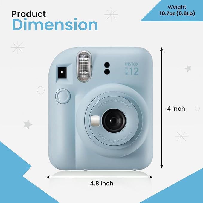 Fujifilm INSTAX MINI 12 Blue Bundle 2025 - Image 3
