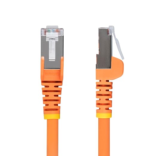 StarTech.com 1ft Orange CAT6a Ethernet Cable, Snagless RJ45, 100W PoE++ - Image 2