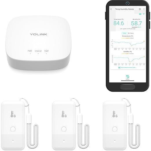 YoLink Smart Wireless Thermometer Hygrometer, Wide Temp Range by YoLink