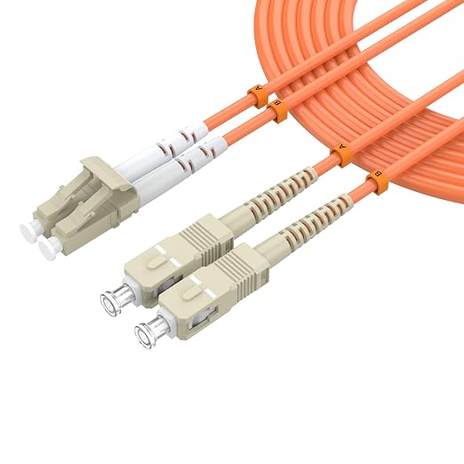 Multimode Duplex OM1 Fiber Patch Cable LC/UPC to SC/UPC 70M/229FT Fiber Optic by lidkew
