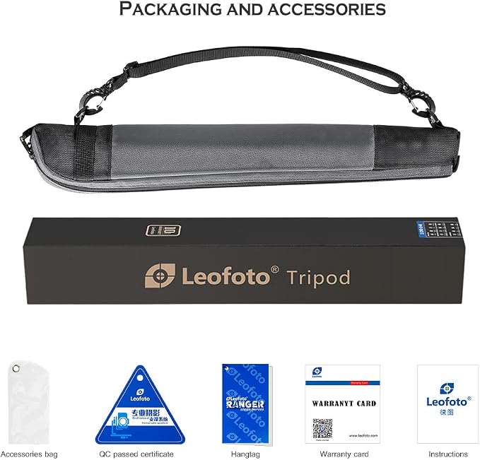 Leofoto MP-366C+VH-10S Monopod and Tilt Head Set, Carbon Fiber, VH-10S Monopod - Image 4
