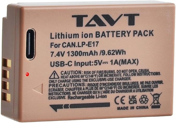 2-Pack LP-E17 Battery, USB-C R50 Battery Compatible - Image 4