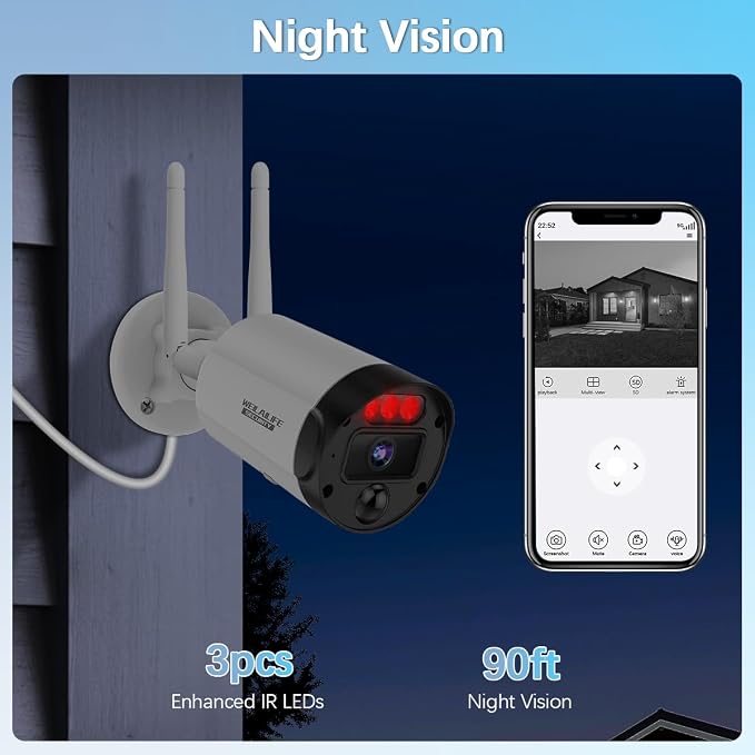 【All-in-One Security System】 Outdoor Wireless Security Camera System, Home - Image 9