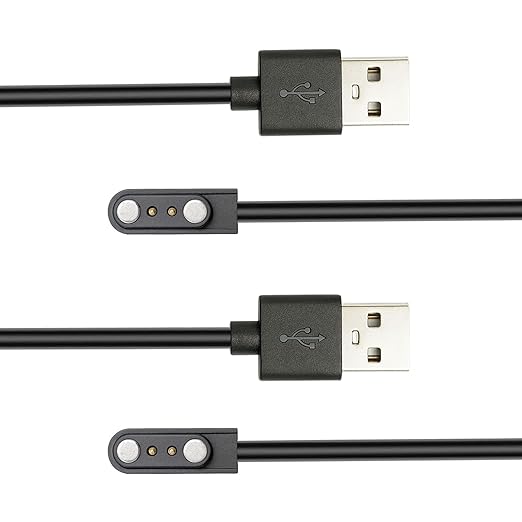 2-Pack 3.3FT Smart Watch Charger Magnetic 2Pin USB Charging Cable by Unknown