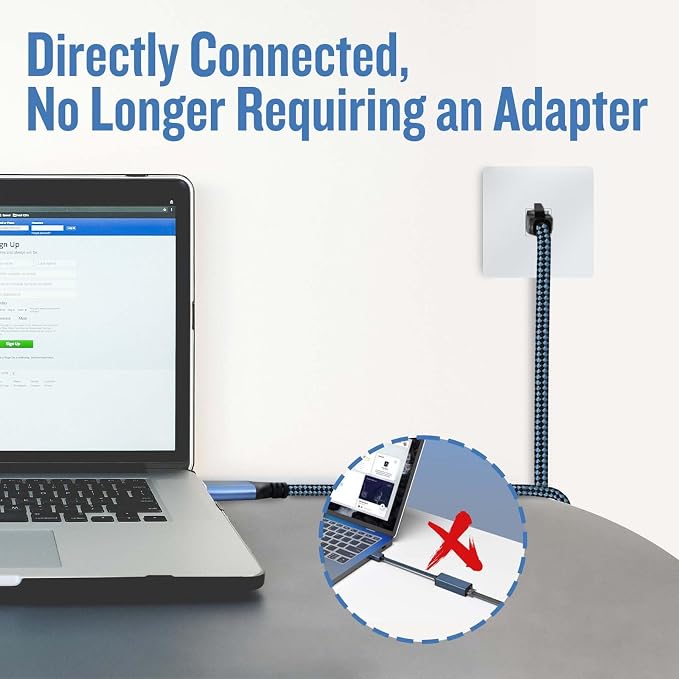 USB C to Ethernet Cable, 3Ft Type C to RJ45 Cable, USB C to Gigabit Ethernet - Image 3