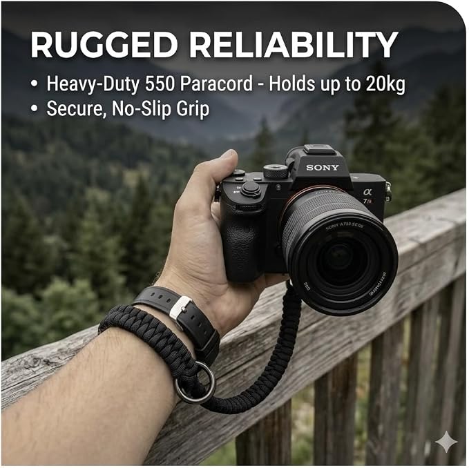 Camera Wrist Strap for Mirrorless Cameras, Quick Release Camera Wrist Strap - Image 7