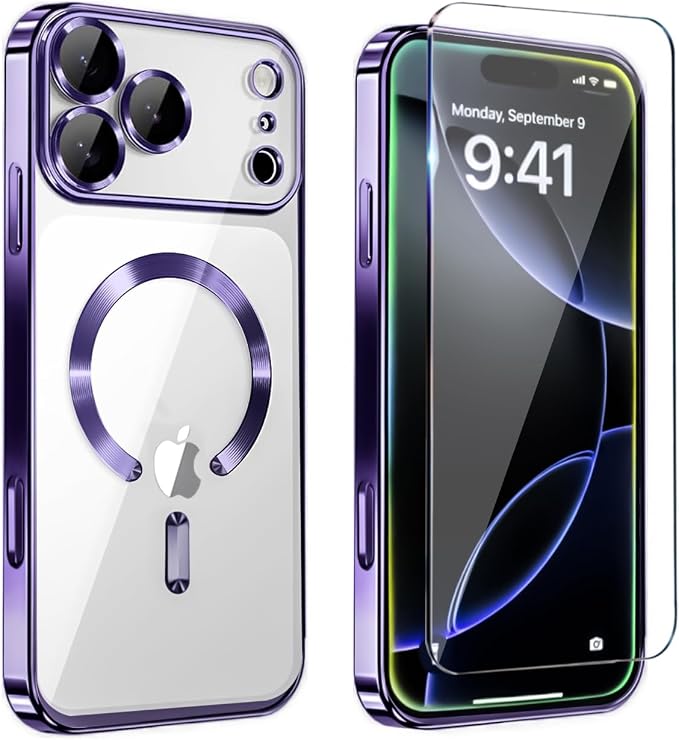 Magnetic Glossy Case for iPhone 17 Pro, iPhone 17Pro Phone Case Slim Clear by Unknown