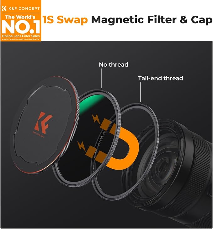 K&F CONCEPT 52mm Magnetic CPL+ND8+ND64+Magnetic Basic Ring+Lens Cap Camera Lens - Image 2