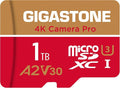 【5-Years Data Recovery】 GIGASTONE 1TB Micro SD Card, 4K Camera Pro, R/W up to by Gigastone
