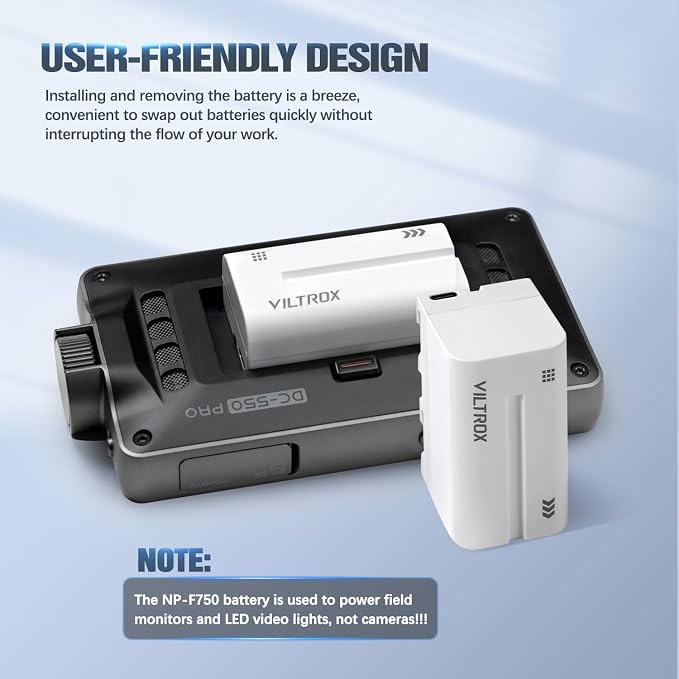 VILTROX NP-F750 Battery 2 Packs, Replacement - Image 7