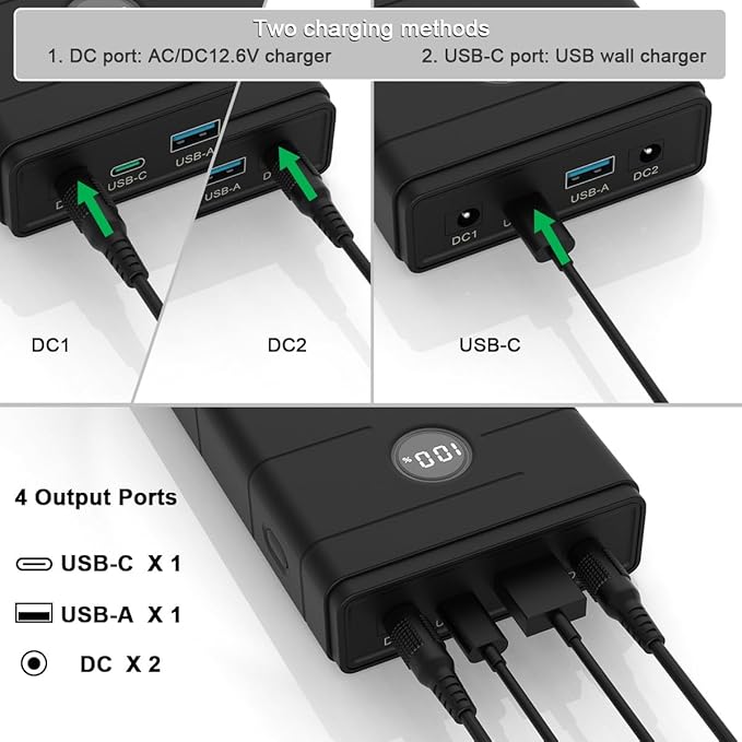 Talentcell 12V 7000mAh Lithium ion Battery Pack, PD 45W USB-C Portable Power - Image 3