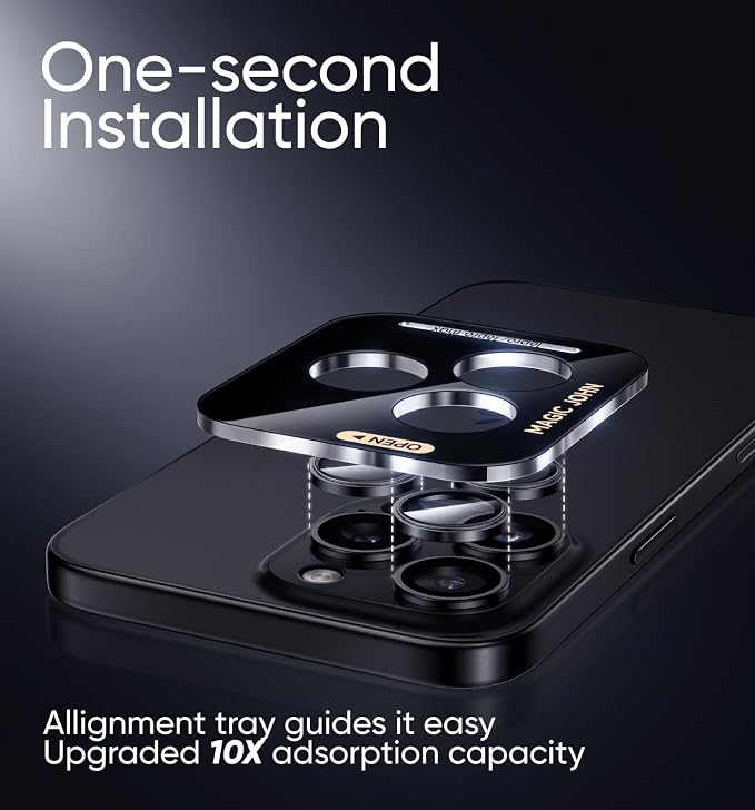 MAGIC JOHN for iPhone 16 Pro Max/16 Pro Camera Lens Protector 9H Aerospace - Image 2
