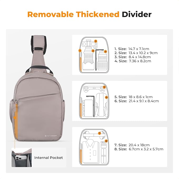 K&F CONCEPT Small Camera Bag for Photographer, Camera Sling Crossbody bag for - Image 2