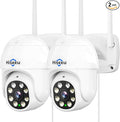 Hiseeu 2Pcs 5MP Security Camera PTZ Wireless Cameras Two Way Vioice by Hiseeu