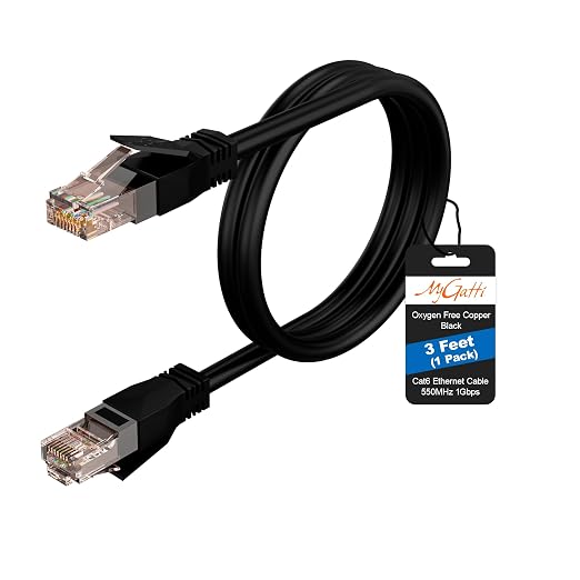 Cat6 Ethernet Cable 3 FT, Snagless Short Cat 6 Patch Cord, RJ45 Pure Copper by Mygatti