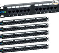 ICC CAT6 Patch Panel, UL Listed & PoE++ Rated Gigabit Applications, Rackmount by ICC