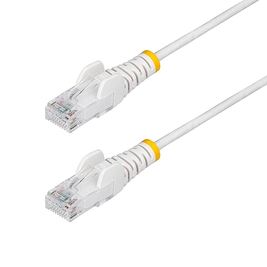 StarTech.com 4ft White Slim CAT6 Ethernet Cable, Snagless RJ45, 28AWG Pure Bare by StarTech