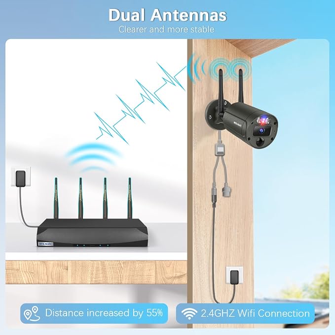 【90 Days Storage & 130° Wide Angle】 Wireless Security Camera System, Wireless - Image 9