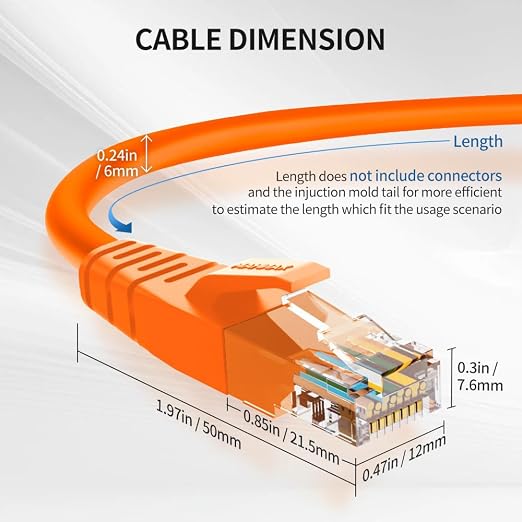 Cat6 Ethernet Cable 3 Feet 10 Pack Network RJ45 Cat6 Internet Patch Cable - Image 6
