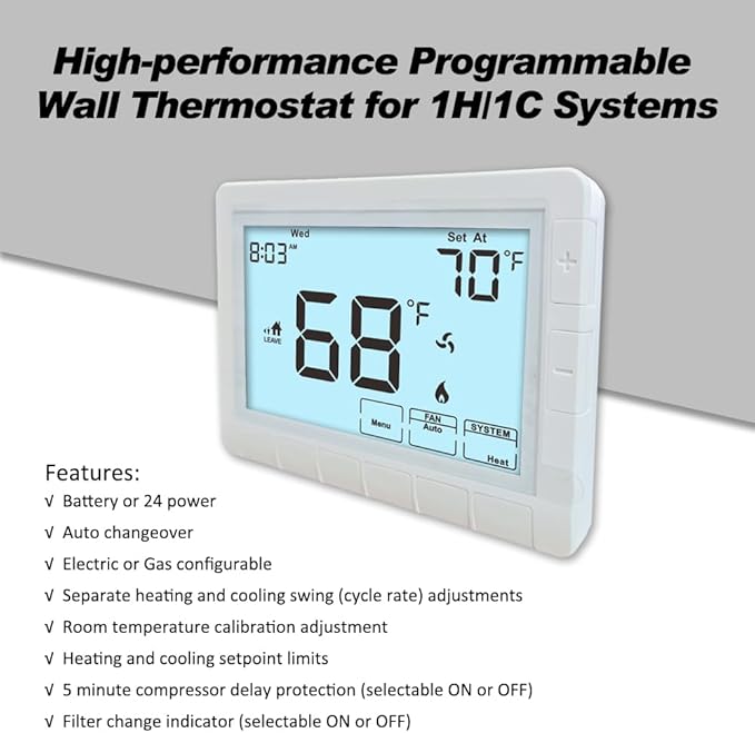 Programmable Auto Changeover Thermostat - Image 2