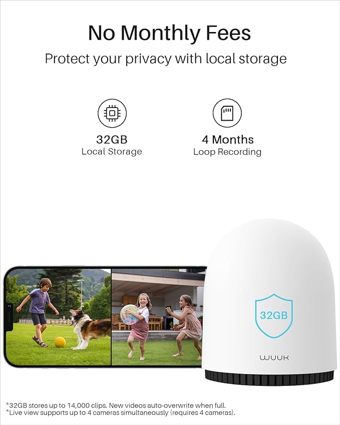 WUUK Security Cameras Wireless Outdoor, Indoor Home Surveillance System - Image 2