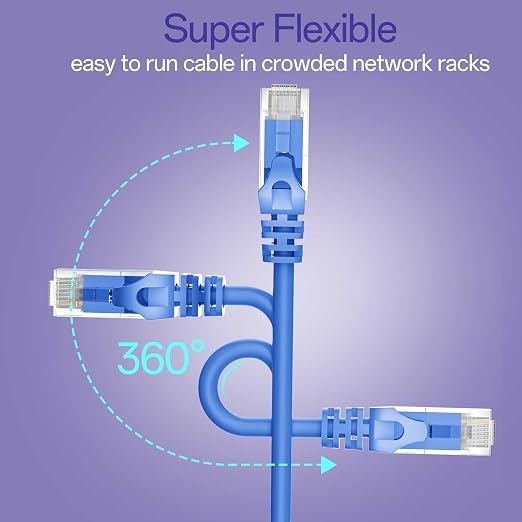 Cat 6 Ethernet Cable 2FT, Cat6 Ethernet Patch Cable 10Gbps, High-Speed UTP Cat6 - Image 6