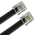 AmzDeals 2-Pack 3 Feet Black RJ12 6P6C Straight Wired Cable, Pro Grade Data and by AMZDEALS