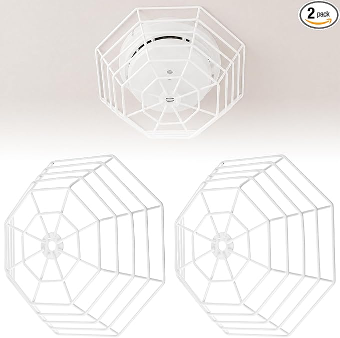 Blulu 2 Pcs Octagonal Smoke Detector Cover Stopper, Smoke Alarm Cage, 8.25 Inch by Blulu