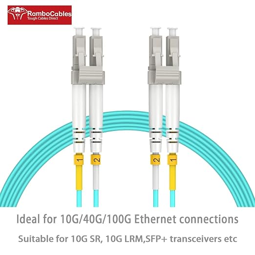 500ft OM3 Multimode Fiber LC to LC, Fiber Patch Cable Duplex, Options 7in~500ft - Image 2