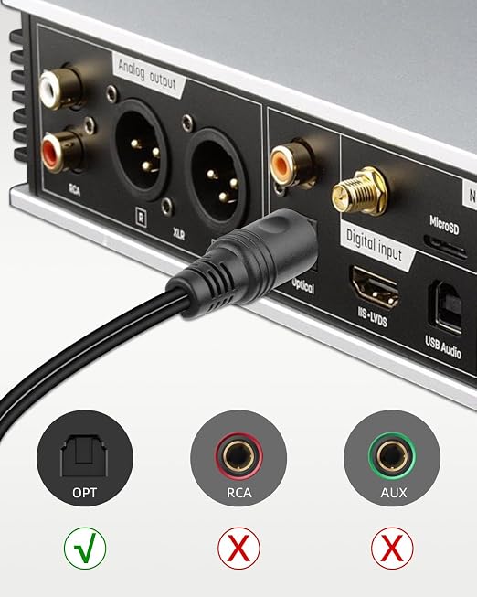 Digital Optical Audio Splitter 1 in 2 Out, Toslink Fiber Optic 1 Male to 2 - Image 2