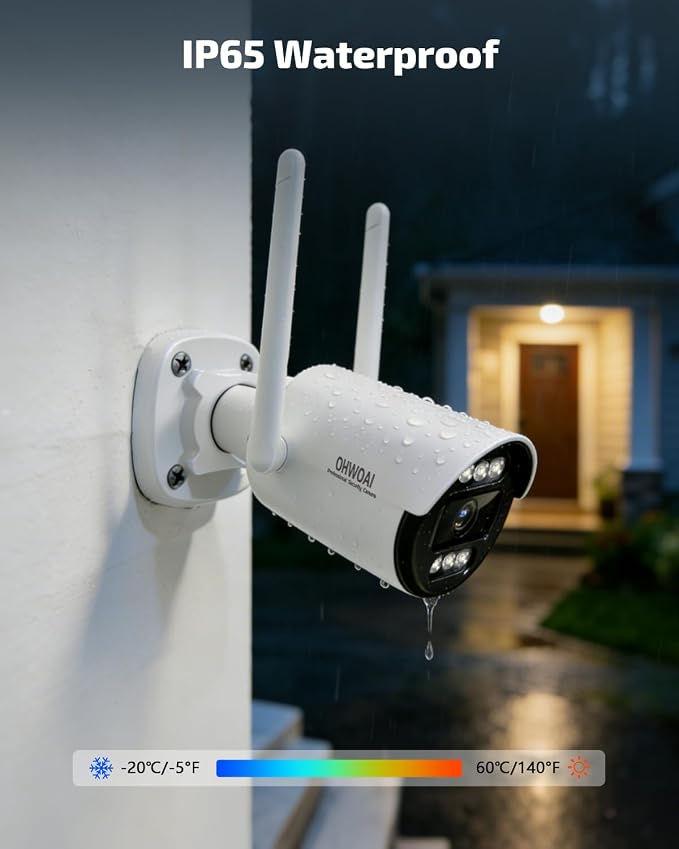 《130°Wide Angle & Two-Way Audio》Wireless Security Camera System Outdoor - Image 8