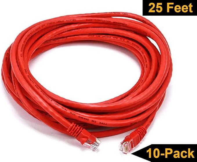 iMBAPrice - 10ft Cat5e Network Ethernet Patch Cable - Red - Image 7