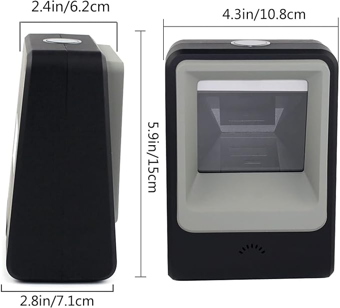 Handsfree 2D 1D Barcode Scanner, Alacrity QR Omnidirectional Desktop Bar Code - Image 5