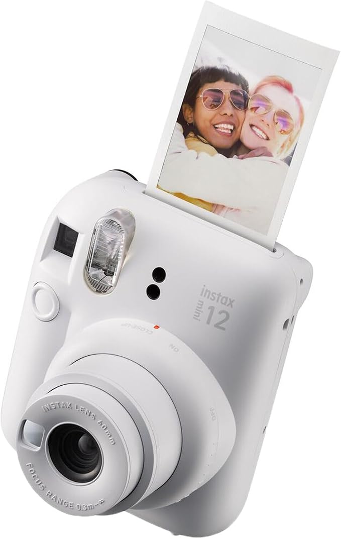FUJIFILM INSTAX MINI 12 Film Camera Clay White Bundle - Image 2