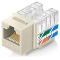 Everest 90° Angled RJ45 Cat6 Keystone Jacks 10-Pack in Ivory by EverestMediaSolutions