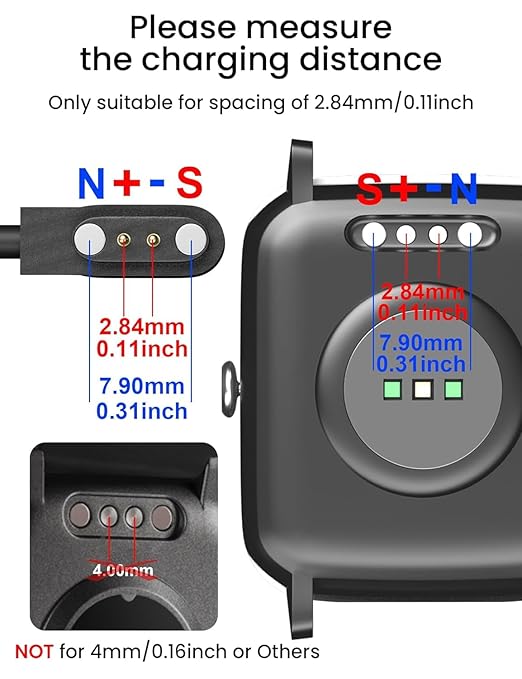 Smart Watch Charger Magnetic 2 Pin Charging Cable - Image 3
