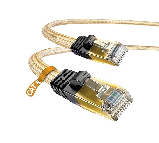 DanYee Nylon CAT8 High Speed Professional Gold Plated Plug STP Wires Ethernet by DanYee