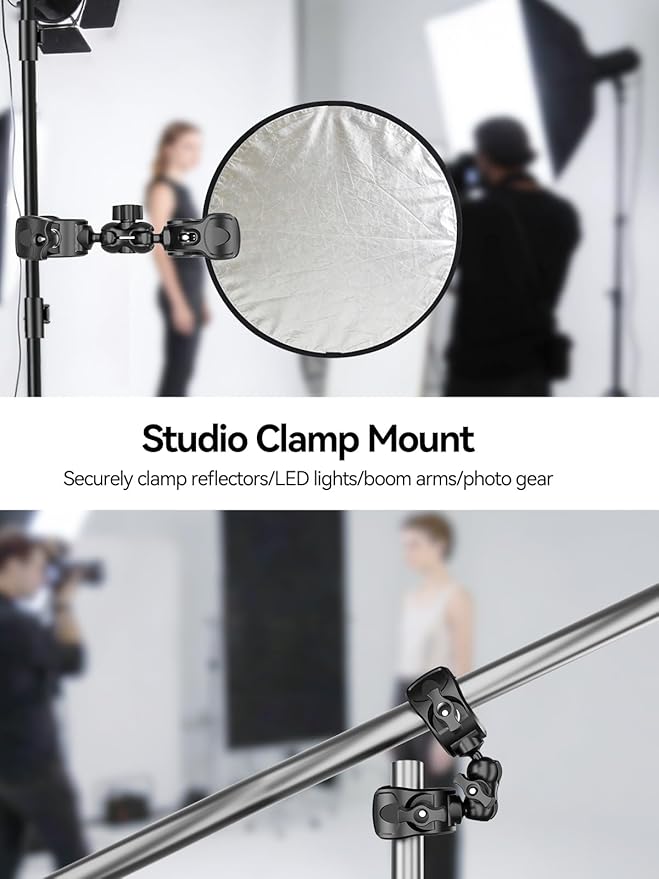 MAGJIEYX Double Clamp Mount, 360°Magic Arm - Image 2