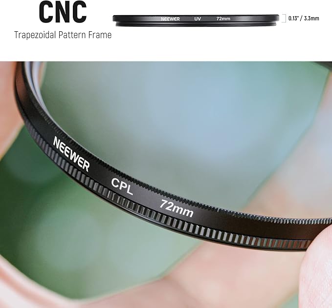 Neewer 72mm ND Lens Filter Kit: UV, Lens Hood and Lens Cap Compatible - Image 5
