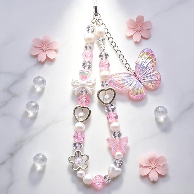 Beaded Camera Wrist Strap Cute Digital Camera Charm Lanyard, Phone Wristlet - Image 2