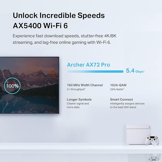 TP-Link AX5400 WiFi 6 Router Multi Gigabit Wireless Internet Router, 1 x 2.5 - Image 4